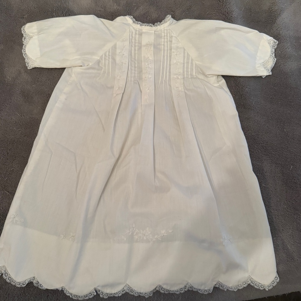 Vintage homemade baptism/christening gown for baby